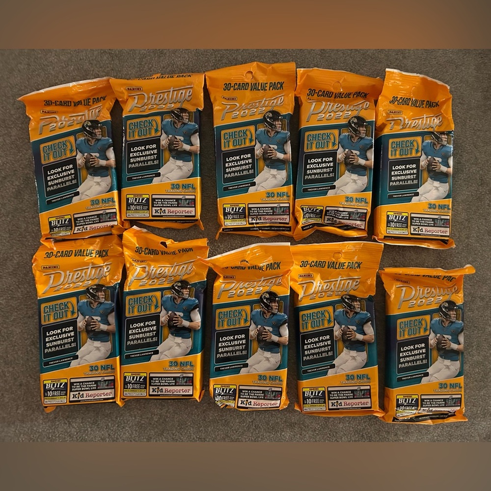 Panini Prestige 2022 Jumbo Value Packs lot of 10